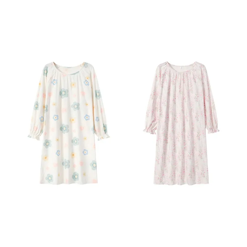 Herbal Primer Nightgown Women's Combo Set-62