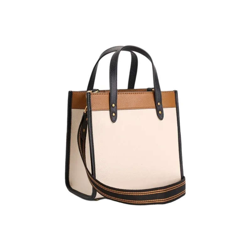 COACH Cow Leather Tote Bag, Shopping Bag, Shoulder Bag, Handbag Small Size Women's Chalk White-1