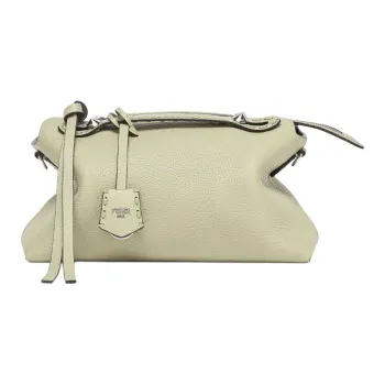 FENDI By The Way Series Calfskin One Shoulder Handbags Medium Size Women's Gray Green