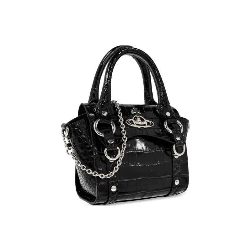 Vivienne Westwood Orb Plaque Chained Tote Bag-1
