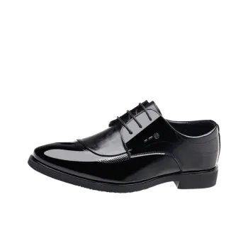 EGCHI Dress Shoes Men Low Top Black