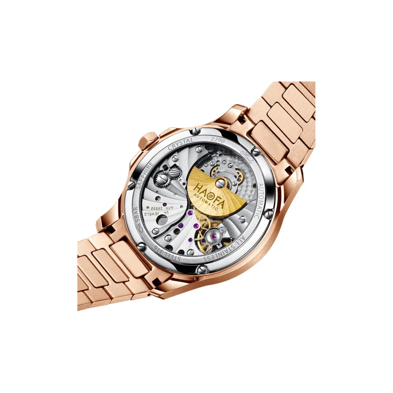 HaofaTourbillon Automatic Mechanical Movement Stainless Steel Watchband Watch Men's Watches Coffee Watch Dial-2