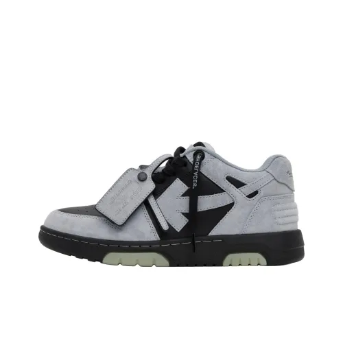 OFF WHITE Out Of Office Ooo Low Tops Light Gray Black Suede