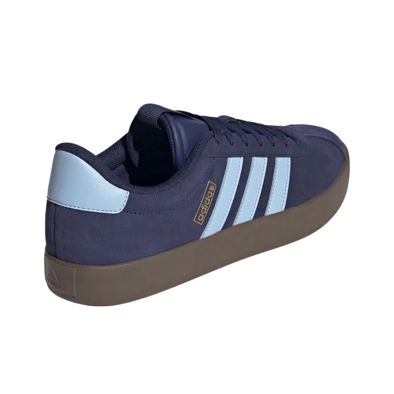 Adidas VL COURT 3.0 Anti Slip Wear Resistant Low Top Skateboard Shoes Men's Blue-3