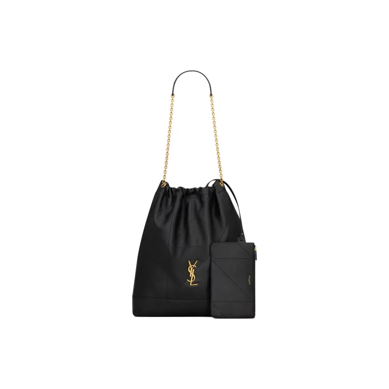 SAINT LAURENT Jamie Lambskin Shoulder Bag Tubas Women's Black-1