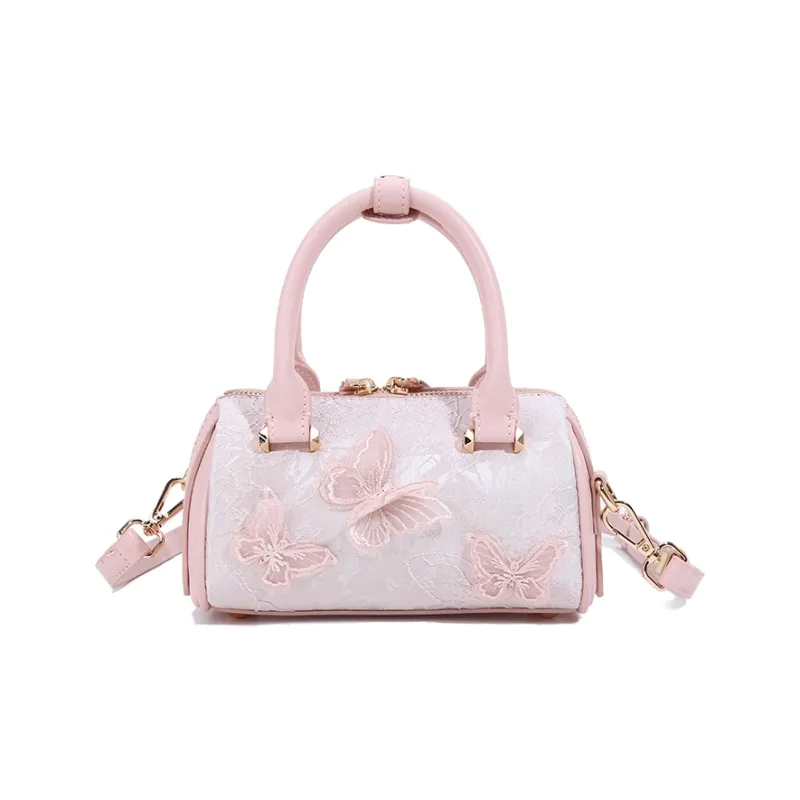 Carit&Koty Polyurethane Synthetic Leather Handbag Women's White Pink-8