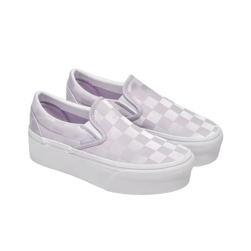 Vans Classic Slip On Stackform 'Checkerboard Lilac Purple' Women's-1