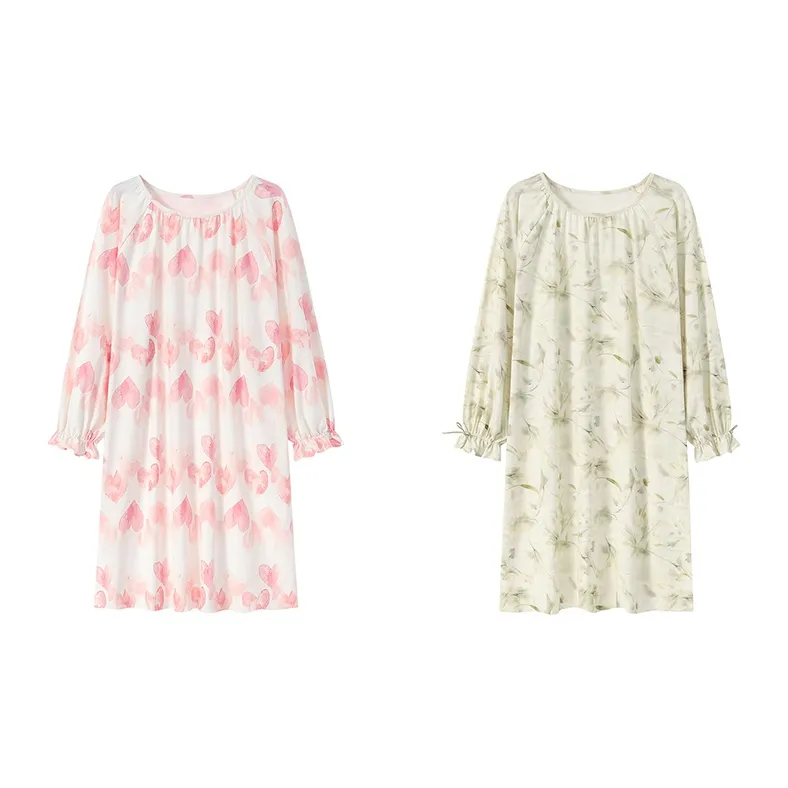 Herbal Primer Nightgown Women's Combo Set-6