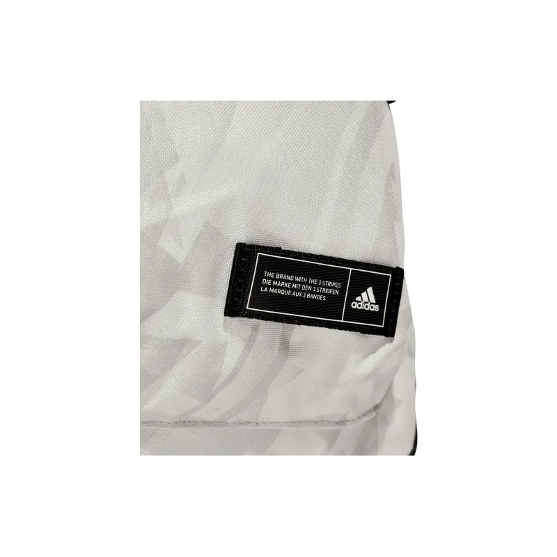 Adidas Recycled Polyester Backpack Regular Unisex Light Gray & Pink White-5