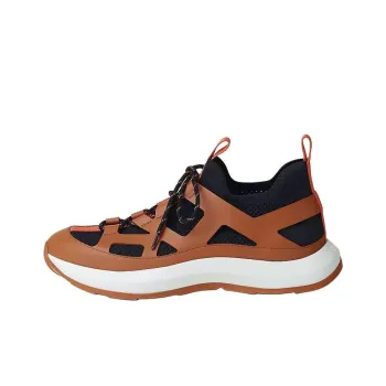 HERMES Katana Low Top Casual Shoes Men's Orange Brown