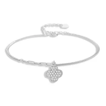 Heart Grass S925 Silver Bracelets Women's