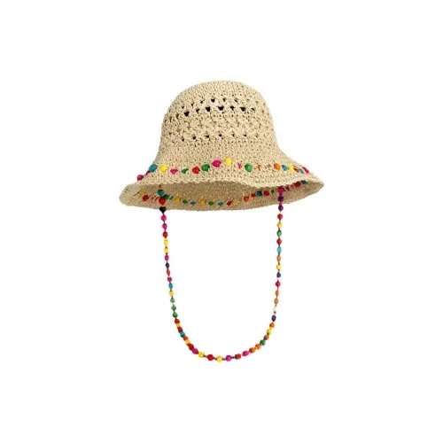 Pelloy Straw Woven Bucket Hats Unisex