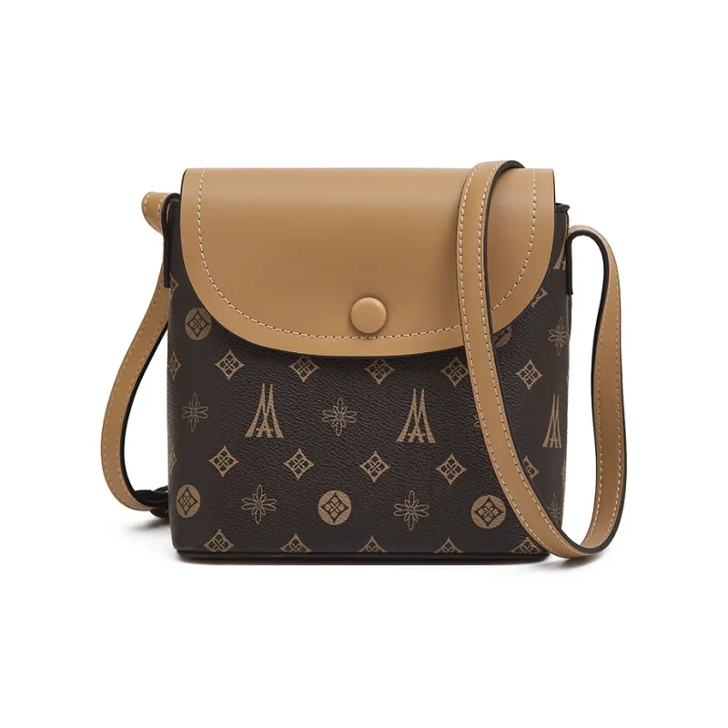 Old Man's Head Synthetic Leather Shoulder Bag Crossbody Bag Regular Women's Coffee-2