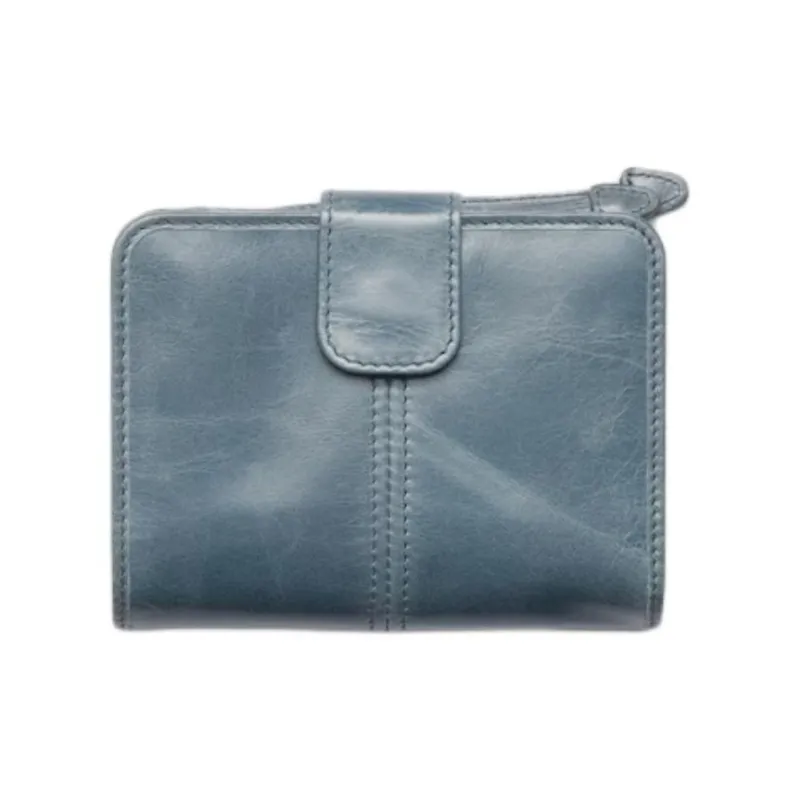 PRADA Calfskin Wallet Trumpets Women's Haze Blue-1