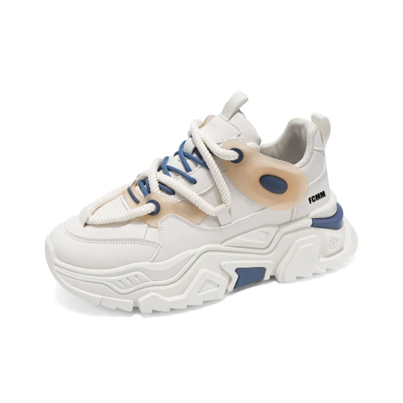 FCMM Cushioning Anti Slip And Wear Resistant Height Increasing Low Top Chunky Sneakers Men's-5