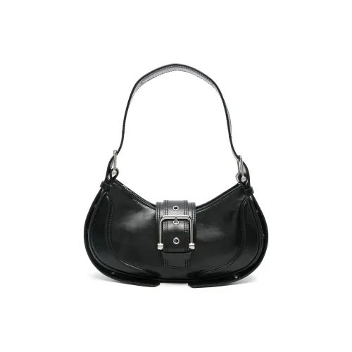 OSOI Calfskin Hobo Bag, Handbag, Shoulder Bag Women's Black