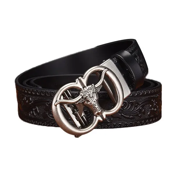 JKEM Cow Split Leather Belts Men's 3.5cm-8