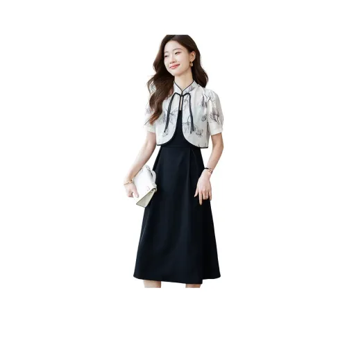 Korean Style Skirt Set Women's Multicolor