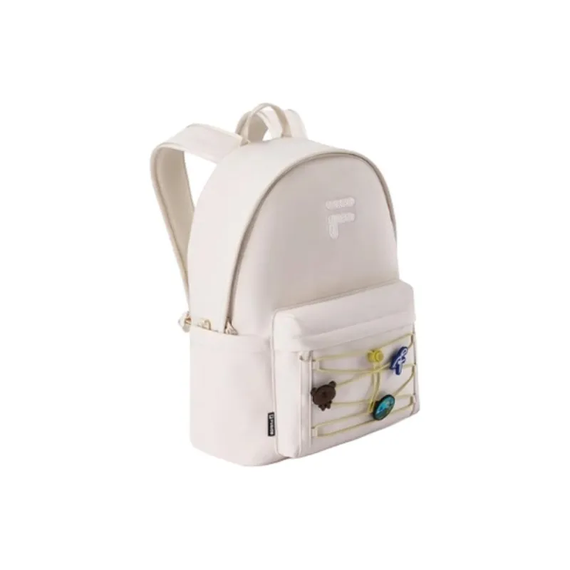 FILA FUSION Fabric Backpack Unisex Marshmallow White-2
