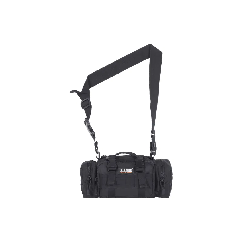 Seibertron Abrasion Resistant Fabric Fanny Pack Regular Unisex Black/Brown-2