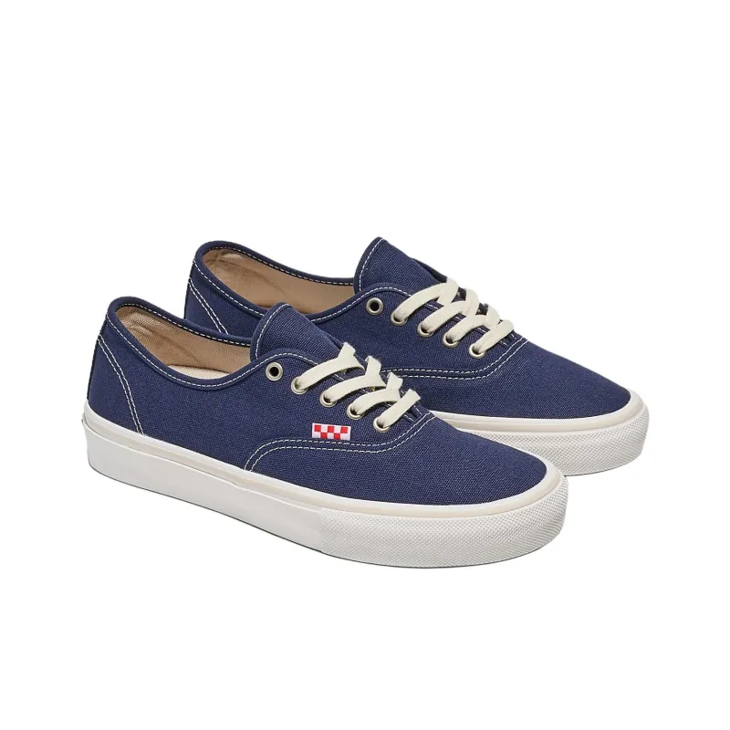 Vans Skate Authentic Slip Resistant Low Top Skateboard Shoes Unisex Blue-1