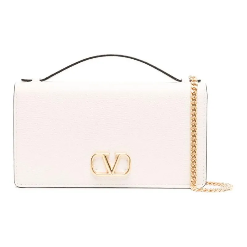 Valentino Leather Wallet Handbag Unisex White-0