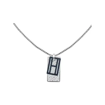 Tommy Hilfiger Stainless Steel Necklaces Men's Silver