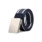 Navy Blue & White-Gunmetal Buckle