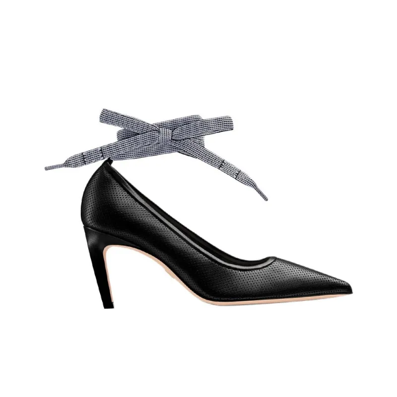 DIOR D-Journey Slim Heel High Heels 8cm Women's Black-1