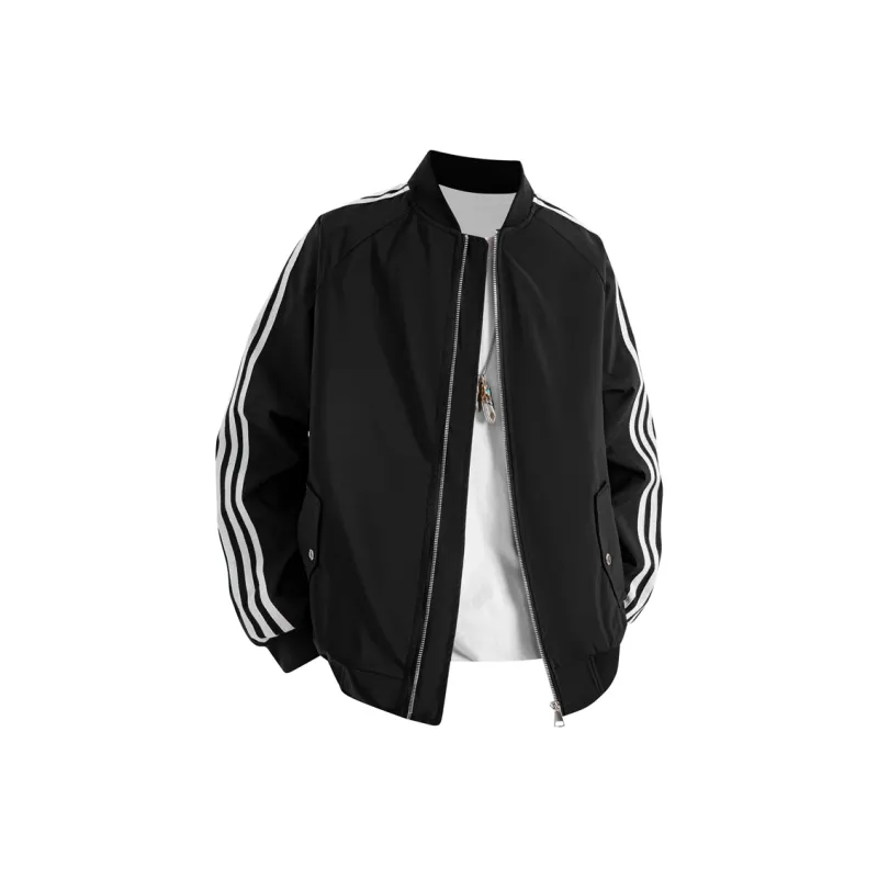 AKIN Baseball Jacket Unisex Navy Blue Apricot-0