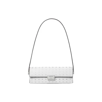 MICHAEL KORS Ludlow Leather Clutches Shoulder Bags Small Size Women's Optical White