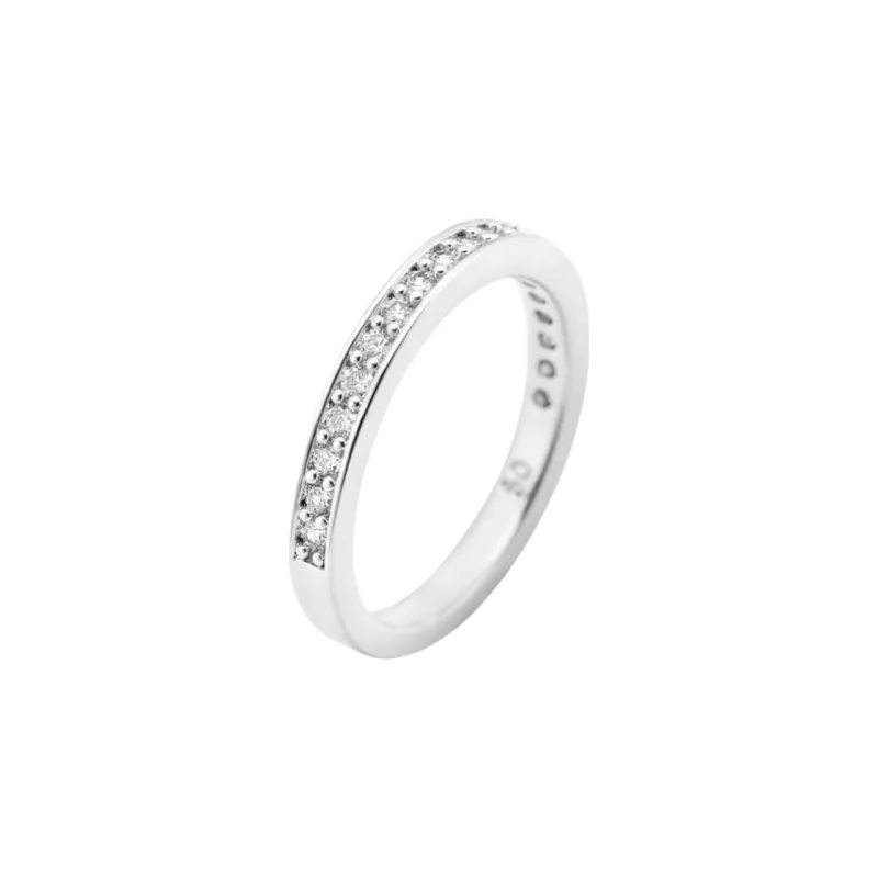 Swarovski Rhodium Plated, Cubic Zircon Rings Unisex Silver-2