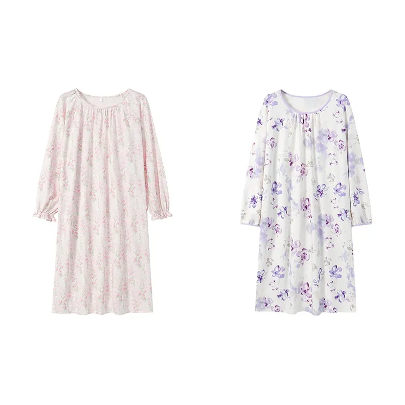 Herbal Primer Nightgown Women's Combo Set-68