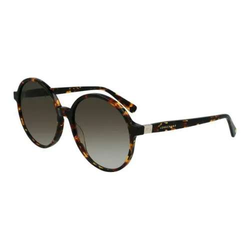 LONGCHAMP Irregular Shape Sunglasses Unisex Brown