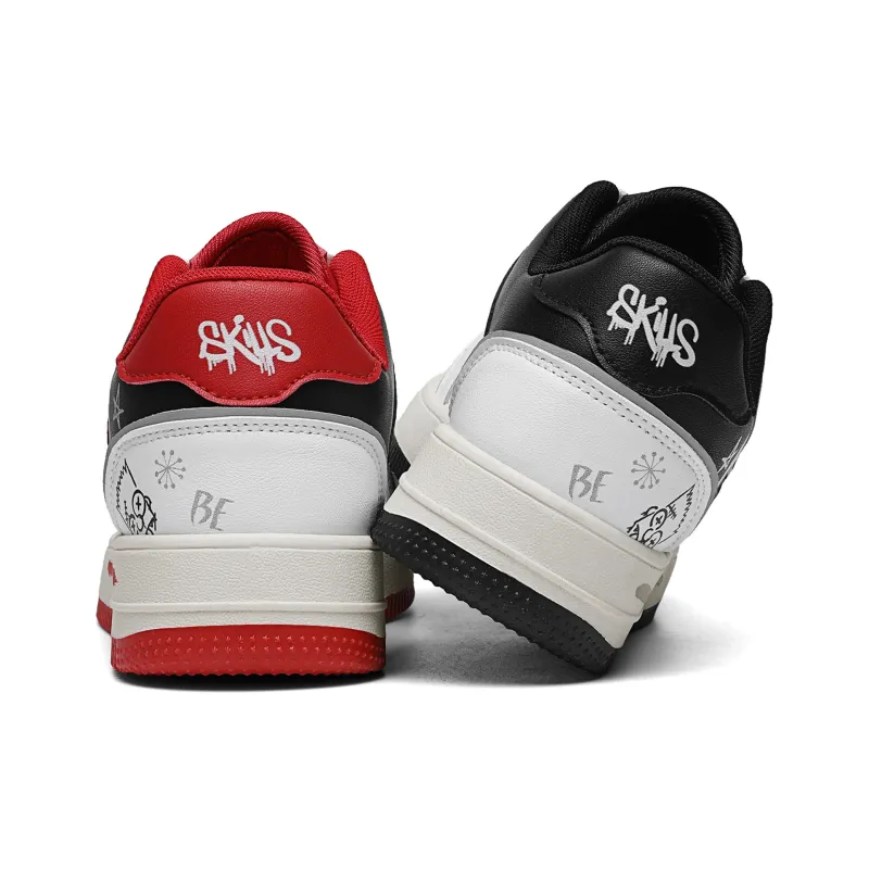 The Simpsons Skateboard Shoes Unisex Low Top Mismatched/White Red/White Black/White-56