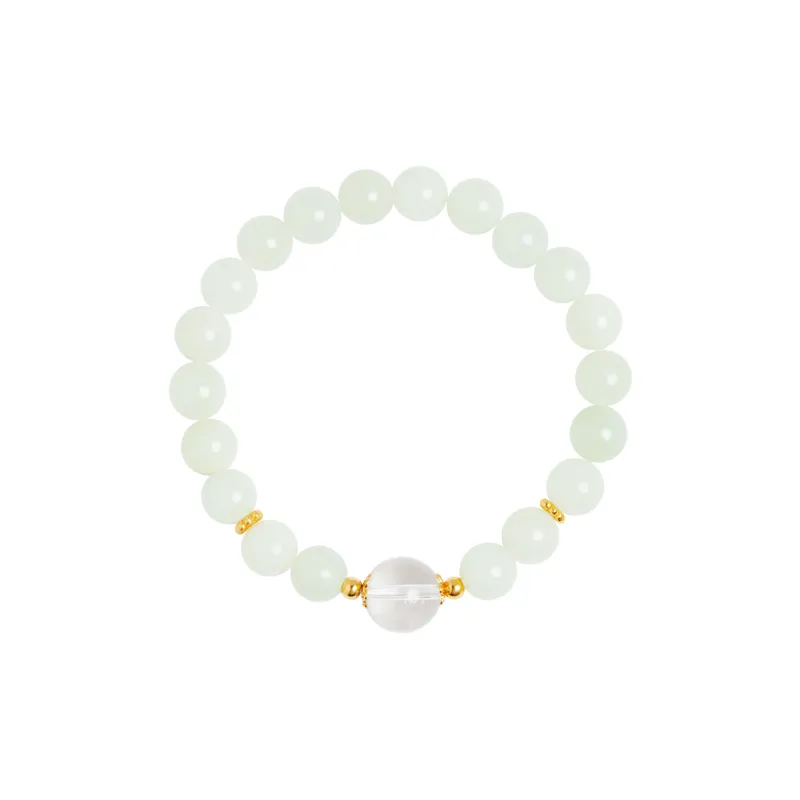 DIHUAJI Hetian Jade Bracelets Pale Greenish White Jade Women's-1