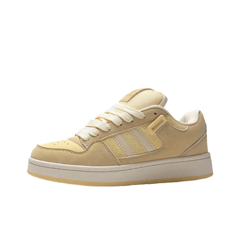 Fawn Miri Coverage Slip Resistant And Abrasion Resistant Low Top Skateboard Shoes Women's Custard-3