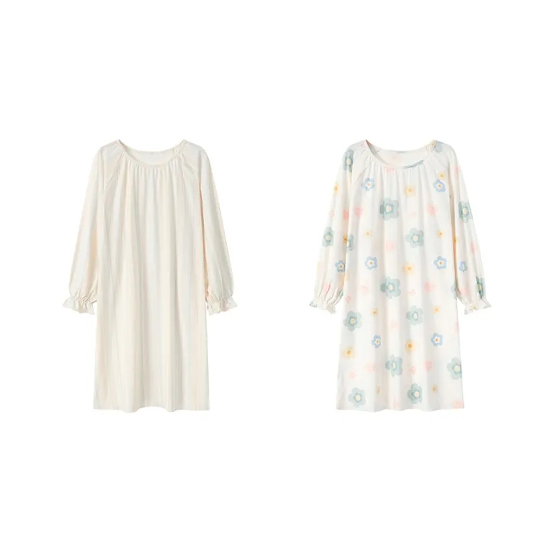 Herbal Primer Nightgown Women's Combo Set-50