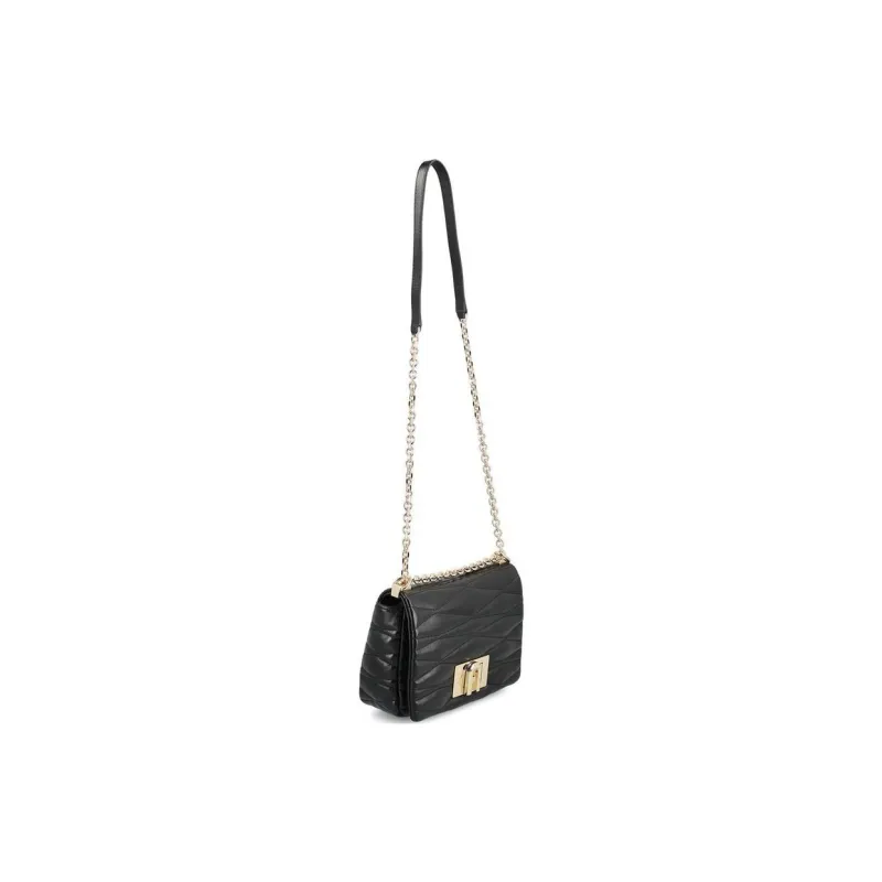 Furla Nappa Leather Shoulder Bag Women's Black-2
