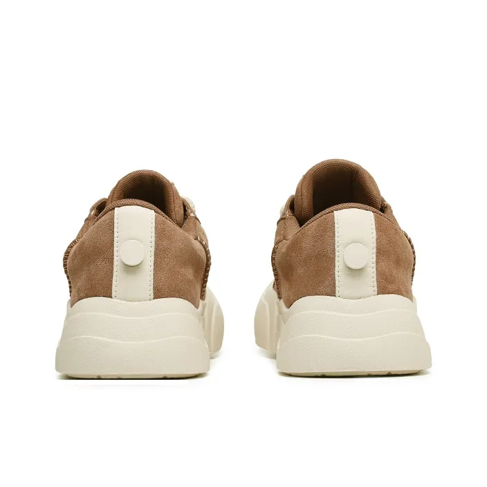 KUNGFUDEER Cool Play Collection Anti Slip Wear Resistant Low Top Skateboard Shoes Unisex Brown-3