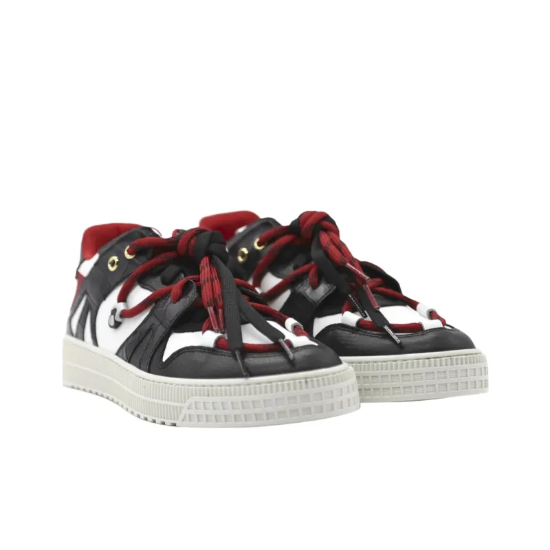 Giuliano Galiano Jeson Low-Top Skateboard Shoes Men's Black Red & Multicolor-2