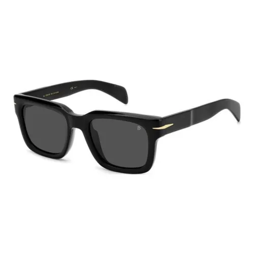 David Beckham Acetate Rectangular Sunglasses Men's Black