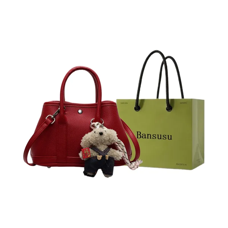 Bansusu PU Handbag Regular Women's White Brown Khaki Pink Red Black Yellow-16