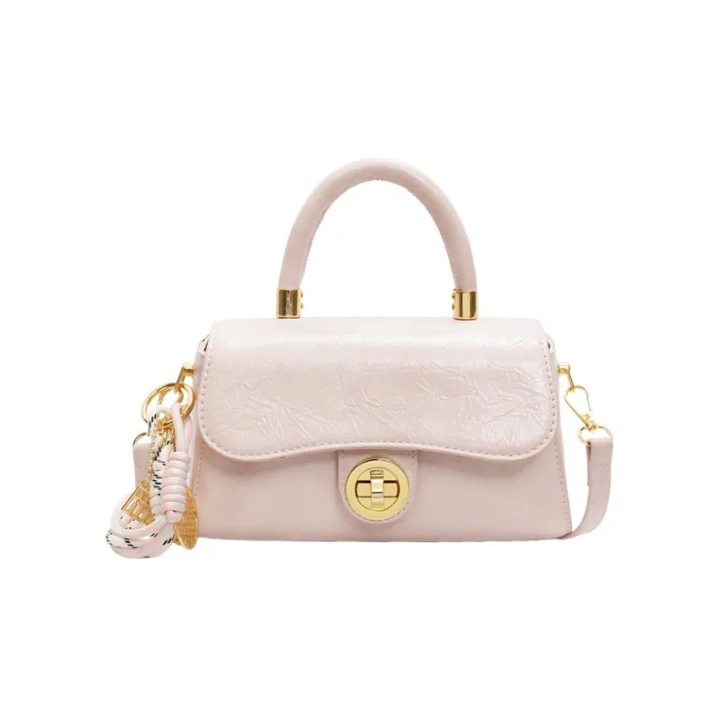 MARKANGARO Synthetic Leather Saddle Bag Regular Women's Glacier White/Night Sky/Peach Pink-17