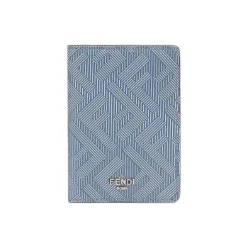 FENDI Calfskin Card Holder Card Holder Men's Sky Blue