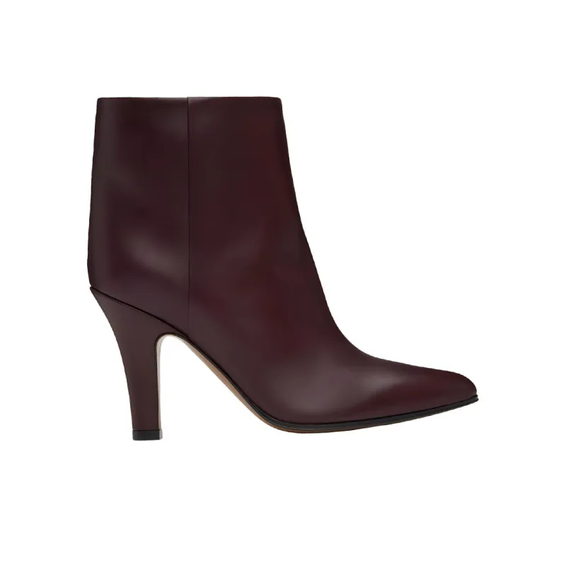 THE ROW Prudens Ankle Boots 9cm Women's Burgundy-1