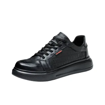 DINGGU Slip Resistant And Breathable Low Top Casual Shoes Men's Black
