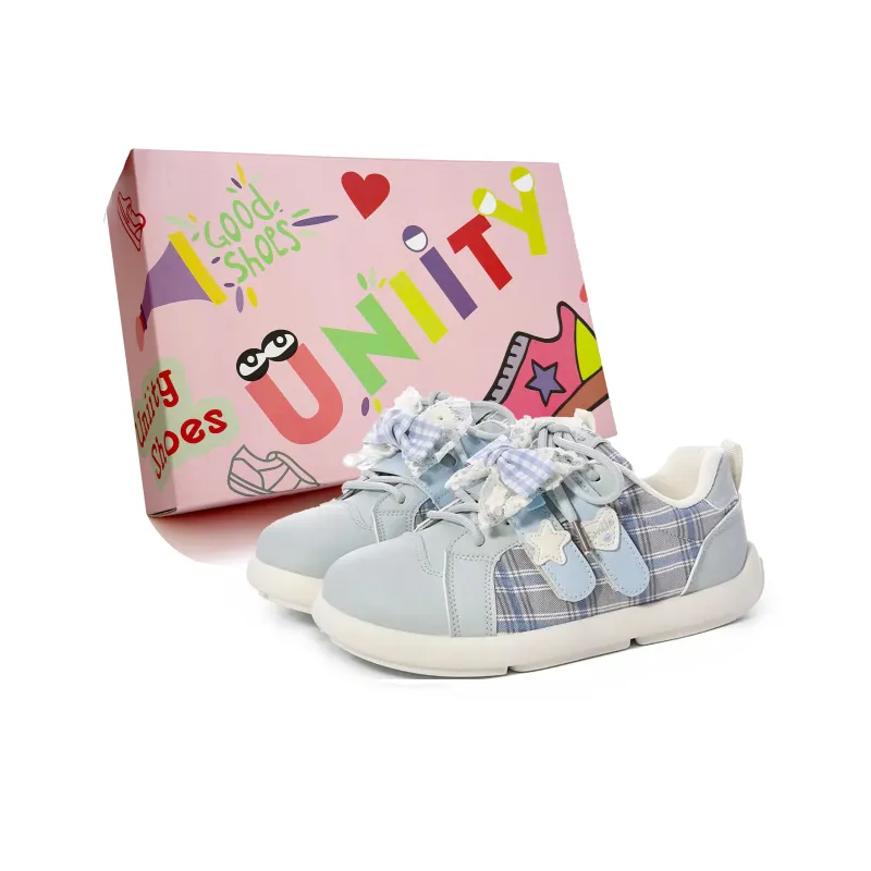 UNIITY Skateboard Shoes Women's Low Top Pink/Yellow/Blue-25