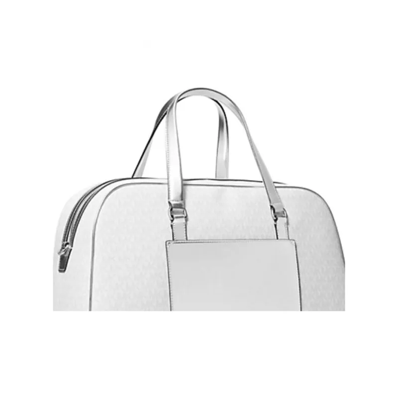 MICHAEL KORS Jet Set Travel Coated Canvas Portable Crossbody Travel Bag Women's Silver-4