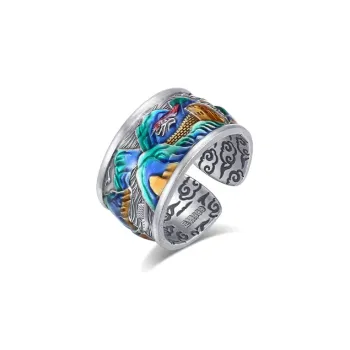 MISS TOOYA S999 Fine Silver Sterling Silver Rings Unisex